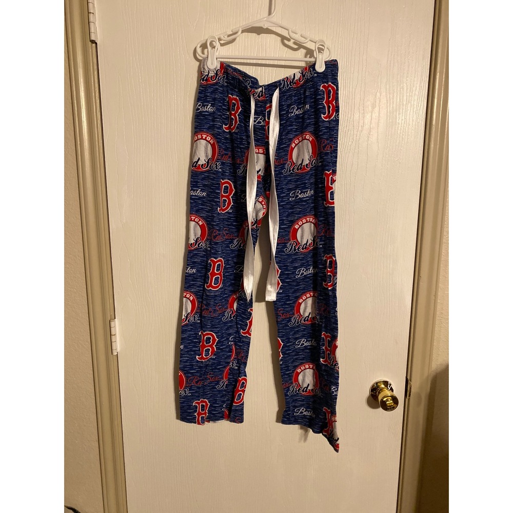 MLB Boston Red Sox Pajama Pants Womens Small Blue Space Dye Lounge Bottoms 0447